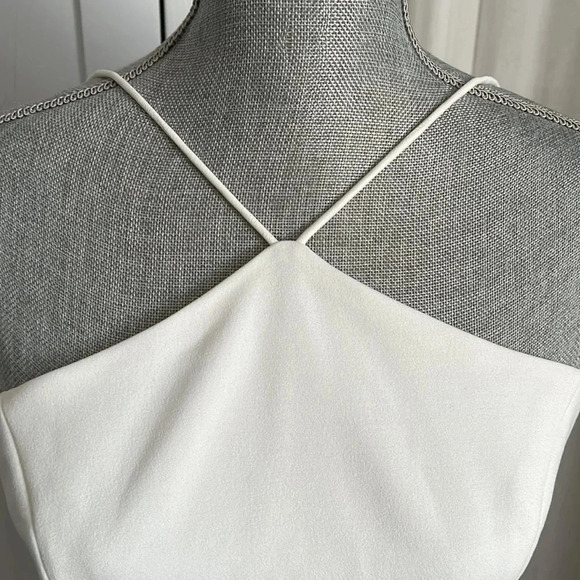 AIDAN NWOT White Ruffle Cutout Dress, Size 8 - Picture 8 of 13